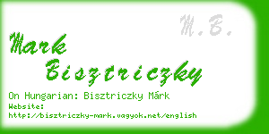 mark bisztriczky business card